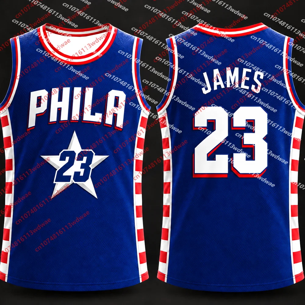 JAMES #23 Philadelphia Classics Basketball Jersey Unisex Sleeveless Tank Maxey 0 Vest For Men Women Basketball Sports Kid Tee