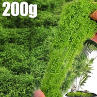 200G Fake Moss DIY Crafts Grass Artificial Moss Faux Preserved Moss Green Plants Home Room Garden Mini Landscape Fake Grass