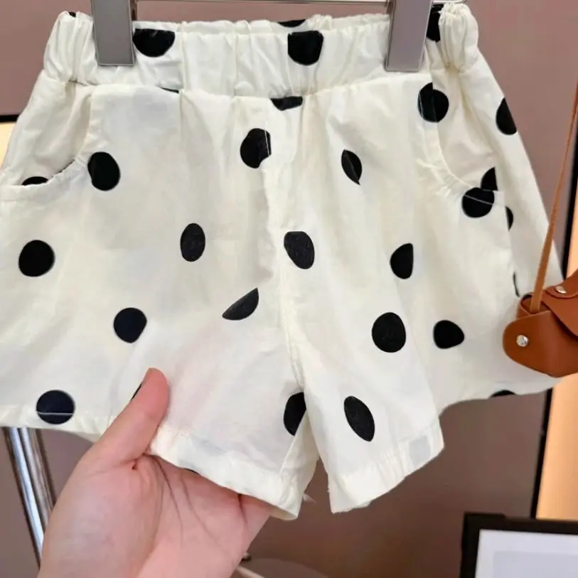 New Baby Girls Summer Cute Dot set Vest + gonne Princess Fashion Suits 1-8T