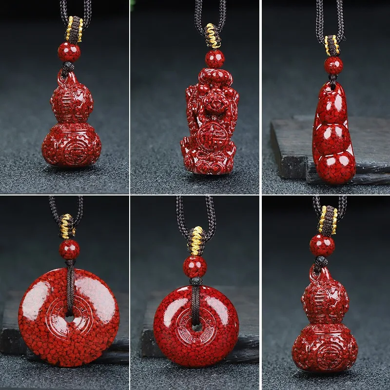

Подвеска из киновари в форме тыквы Пи Сю, изысканный и модный кулон в этническом стиле.