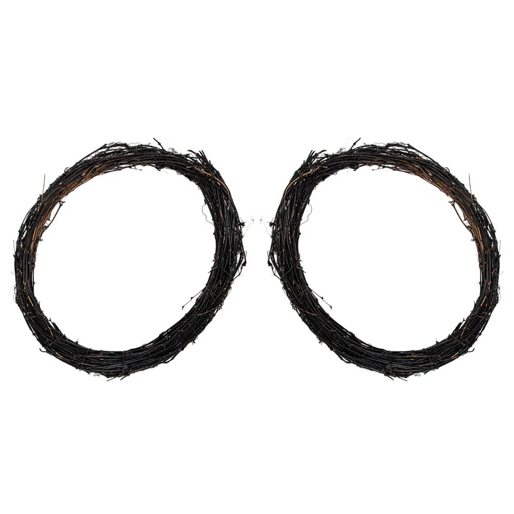 

2Pcs Grapevine Wreath Rings Natural Vine Branch Wreath Hoops for DIY Seasonal Holiday Wedding Party Decorations