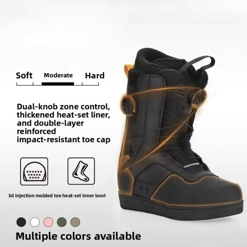 3.0 Quick-Wear Durable Snowboard Boots Unisex Freestyle Park Carving Eva + Leather Waterproof Snowboarding/Skiing Winter