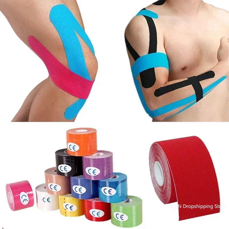 Tapes Kinesio Tape Self-Locking Bandage Types Self Adhesive Elastic Cross Ankle Self-Adhesive Sports Muscle Kinesiology Bandages