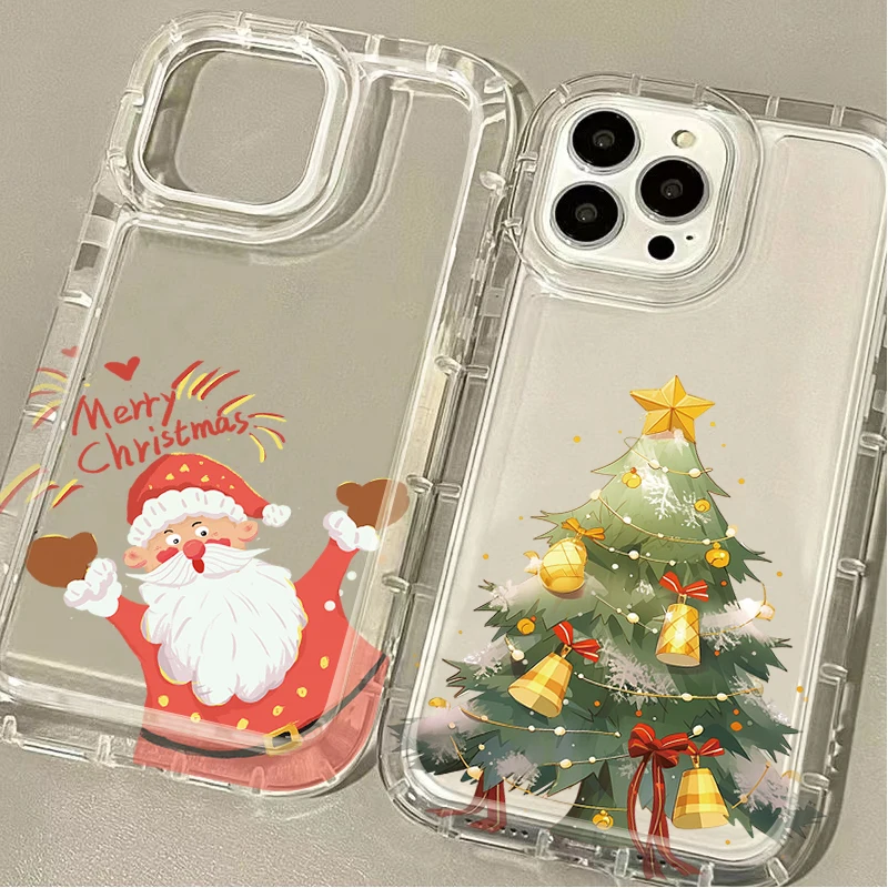 Cartoon Father Christmas Clear Case for Xiaomi 13T 12T 14 13 12 Pro 10 11 Lite 5G NE POCO X6 X5 X4 GT X3 NFC F3 F4 F5 F6 Pro M5S