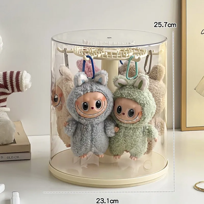 置物 labububaby labubu hanging ornament display box, rotating transparent LabuBU