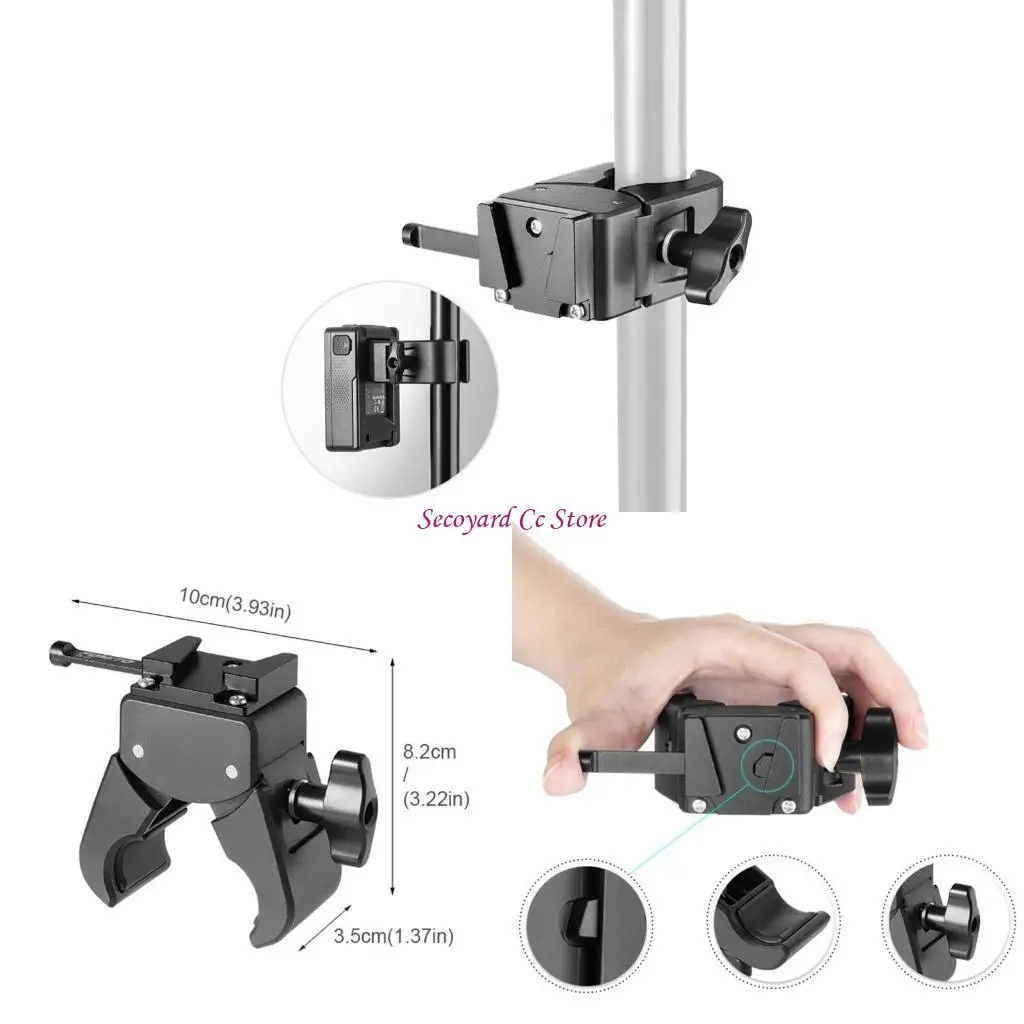 n3uc قابلة للتعديل v mount mount battery clamp clamp لمرفق آمن لأرواح ثلاثية #1