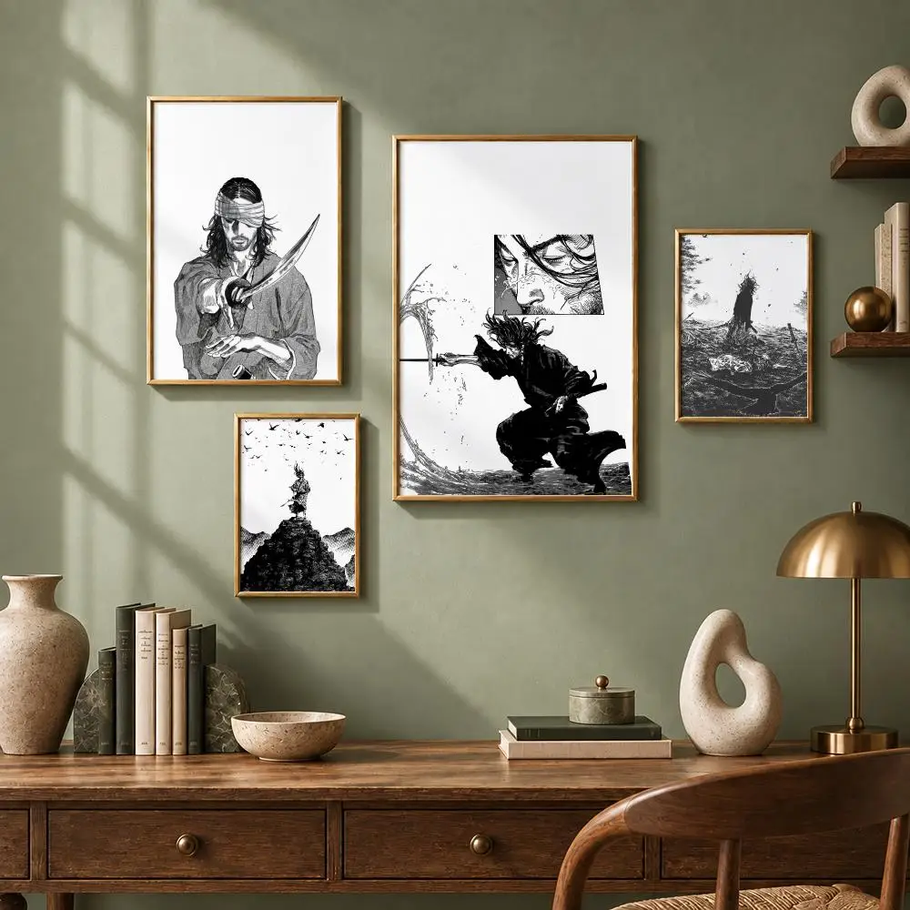Iconic Manga Vagabond Poster HD Self-Adhesive No Residue After Removal Ideal for All Kinds of Wall Decor