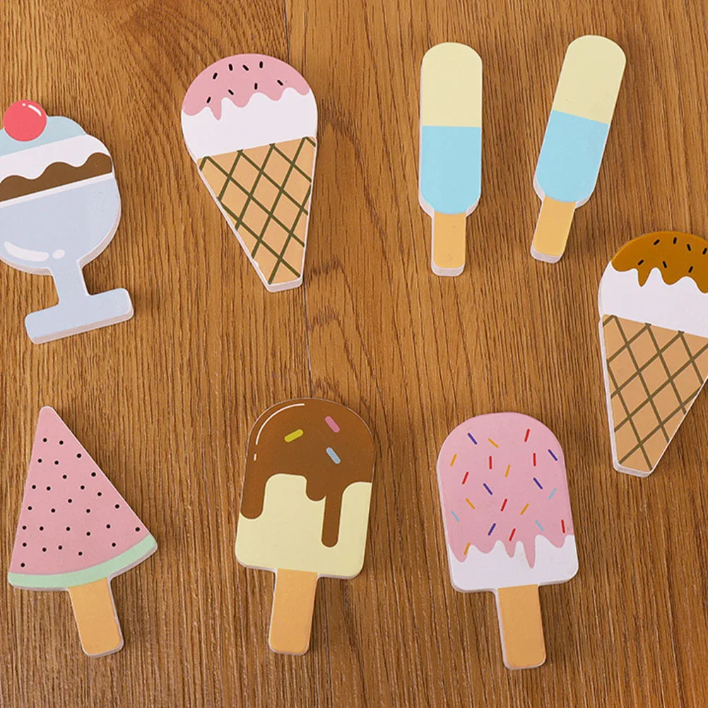 

Ice Cream Puzzle Plaything Preschool Learning Pretend Wooden Natural Toy Toys Creative and Funny