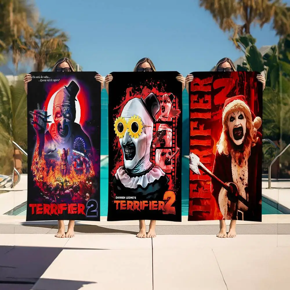 Horror Movie T-Terrifier Microfiber Blanket Quick Drying Beach Towels Oversized Printing Super Absorbent Pool Towel Blanket