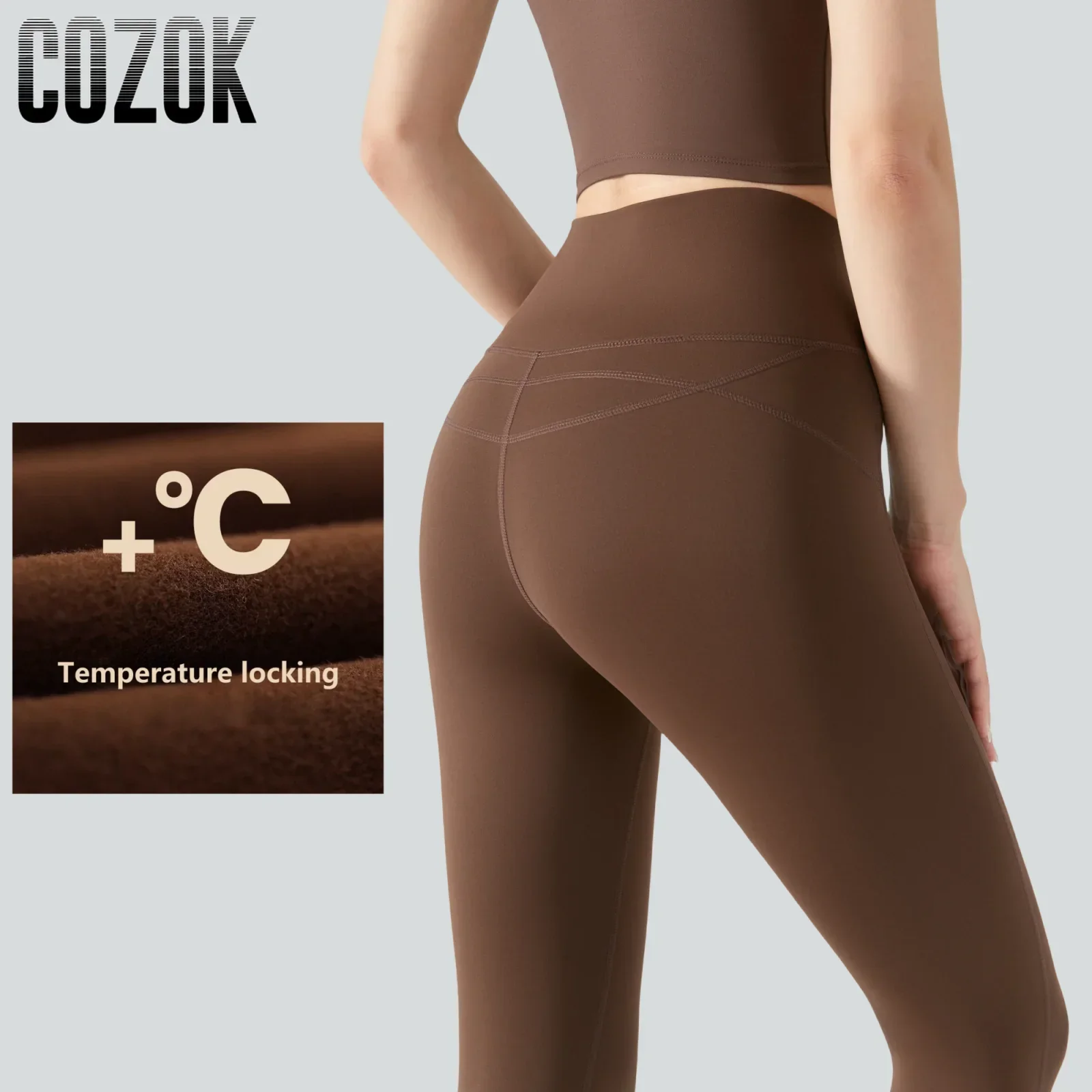 

Autumn Winter Fleece Warm Leggings Women Yoga Pants High Waist Workout Gym Leggings Women Fitness Tights Peach Hip Winter Pants
