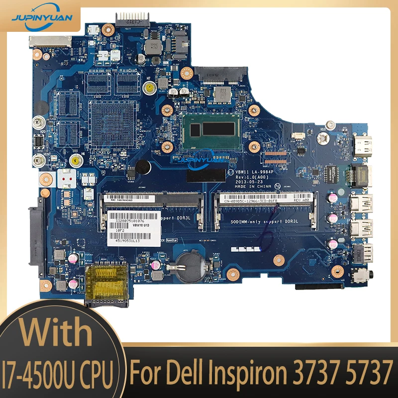 

For Dell Inspiron 3737 5737 CN-0D9D5C 0D9D5C D9D5C VBW11 LA-9984P Laptop Motherboard SR16Z I7-4500U CPU Main Board