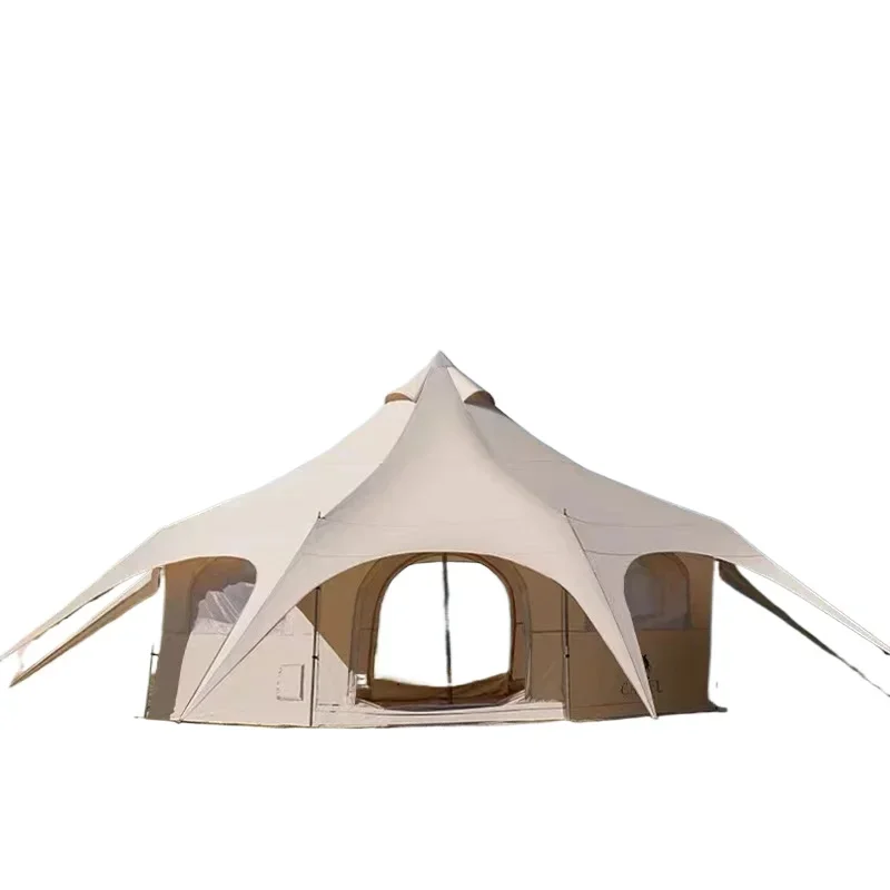 

Internet Celebrity Camping Circus Tent Outdoor Windproof And Rainproof Large Yurt Tent Camping Cotton Camp Tent