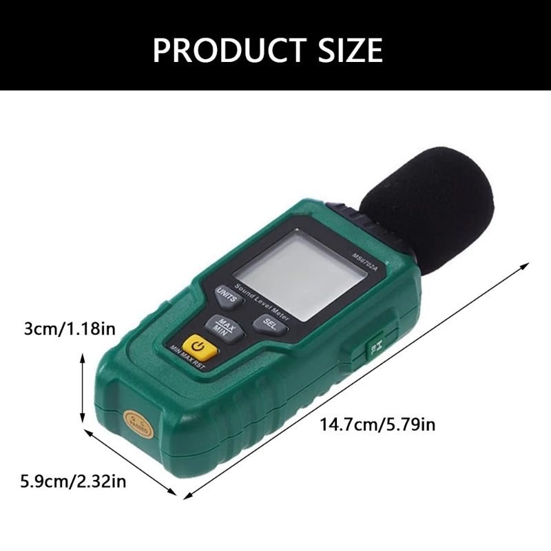 Handheld Sound Level Meter with Large LCD Display for Precise Noise Measurement