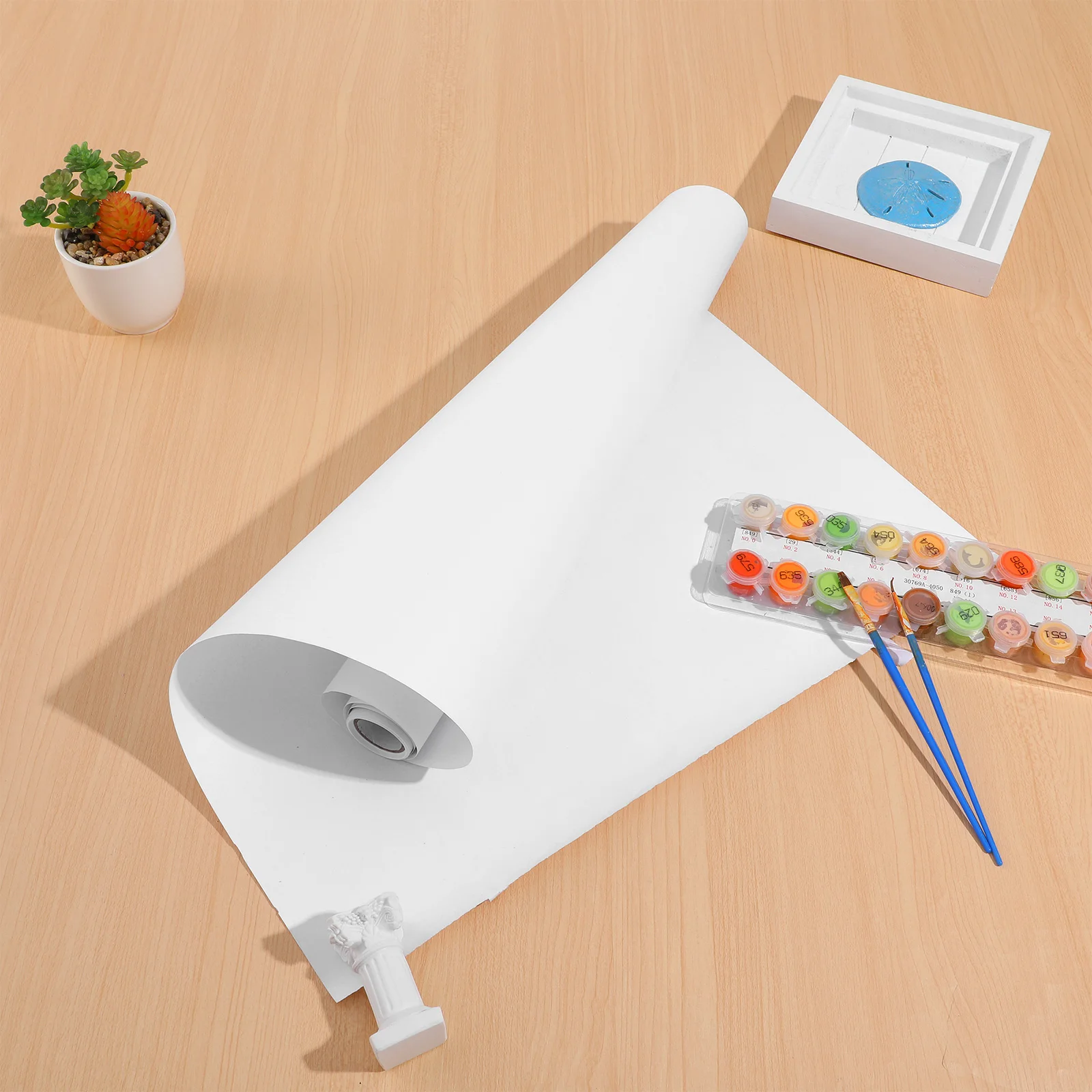 

Painting Paper Roll Drawing Sketch Blank Craft Watercolor Recycled Ph Neutral White Wrap Supply For Acrylic Outdoor