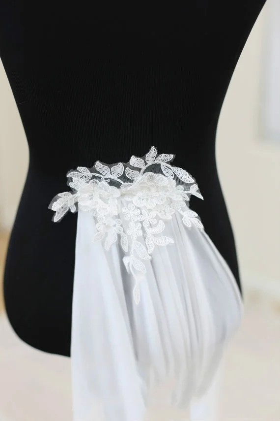 Vestido destacável para casamento, cauda de casamento em chiffon com cauda destacável para casamento, cauda de casamento com renda, comprimento personalizado