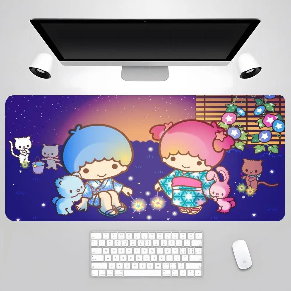 Little Twin Stars Mousepad 400x800 Gamer Pc Gaming Accessories Rubber Mat XXL Deskmat Mats Keyboard Cabinet Mause Laptops