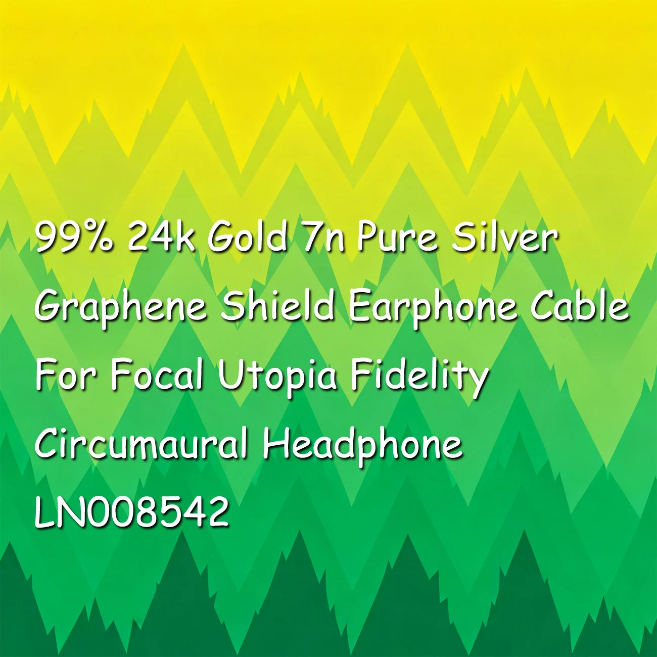 

99% 24k Gold 7n Pure Silver Graphene Shield Earphone Cable For Focal Utopia Fidelity Circumaural Headphone LN008542