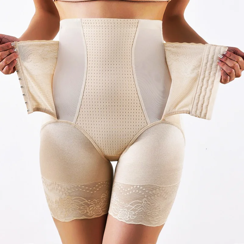 

Dimmkof Lace Jacquard Thigh Slim Tummy Control Panties Slimming Boyshort Shapewear Butt Lifting Underwear Briefs Body Shapers