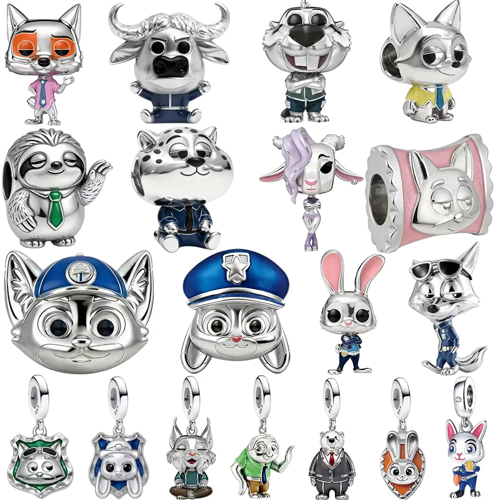 

Бусина-шарм из стерлингового серебра 925 пробы с персонажем из зоопарка Potdemiel Rabbit 2026, подходит для оригинального браслета, брелока, для самостоятельного изготовления украшений, подарок для женщин