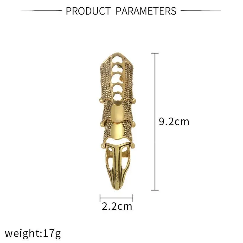 أزياء الشرير الصخرة التمرير المشترك درع المفاصل المعدنية كامل فنجر مخلب خواتم للجنسين هالوين قابل للتعديل حلقة اكسسوارات الحفلات #6