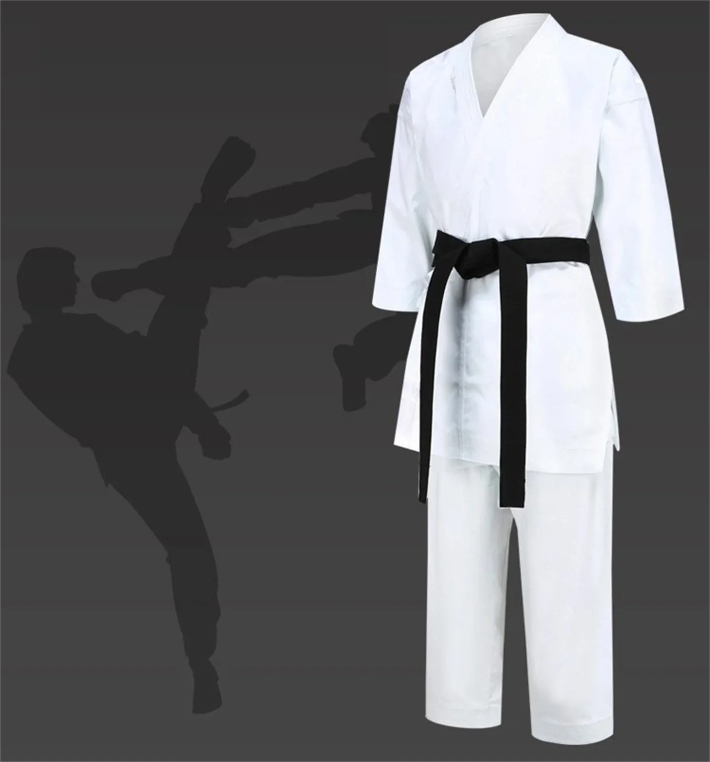 

Adult karate Dobok Adult And Children Taekwondo Suit Kungfu Coach Uniform Jujutsu Shirt Pants Gymnasium Training Suit