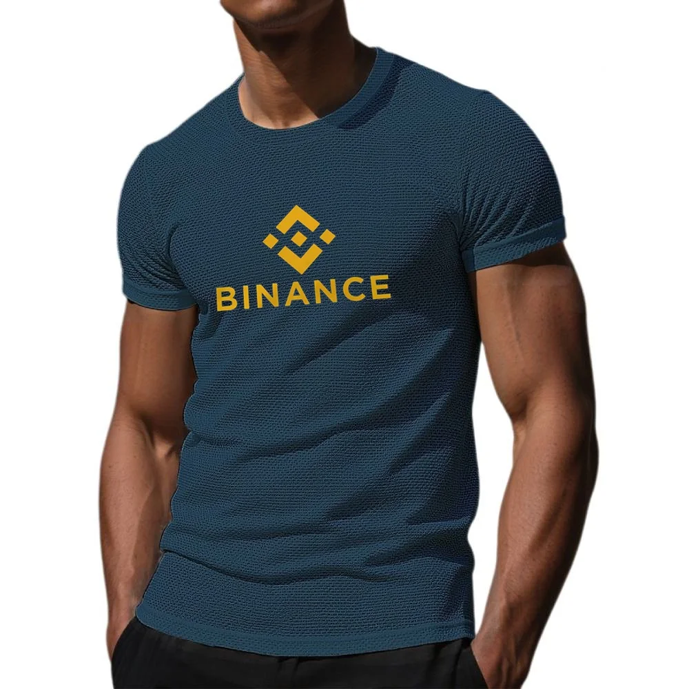 Binance التشفير التي شيرت الجاكار الخيزران عقدة القمم المحملة مرونة الحرير الجليد الرجال تي شيرت خفيفة الوزن مريحة قصيرة الأكمام القمصان #6