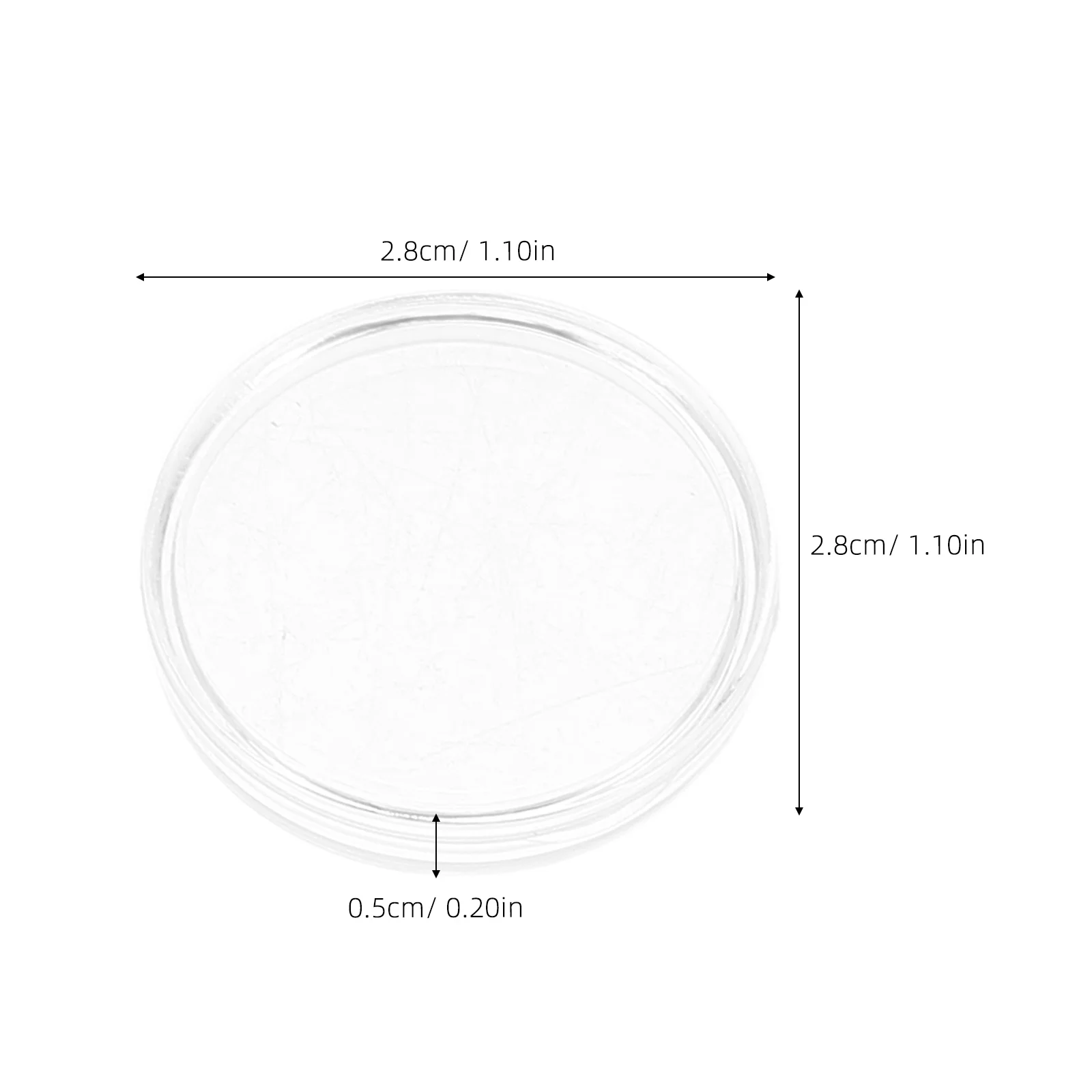 1Set 25Mm Coin Protector Case Transparent Round Container Premium Plastic Lid Easy Access Organizer for Coin Collecting Storage