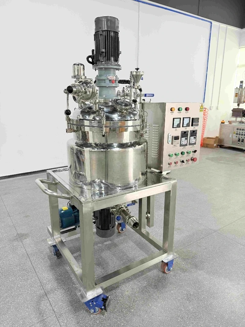 Picture 3: Hot Sale 50 Kg 100 200 300 500 1000 1500 2000 3000 5000 Litre Paste Mixing Tank Vacuum Emulsifier Mixer Homogenizer