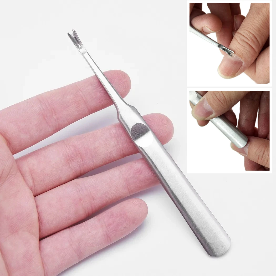 

1PC Manicure Pedicure Tools Stainless Steel Dead Skin Fork Remover Nail Groove Callus Cuticle Pushers DIY Foot Care Tools