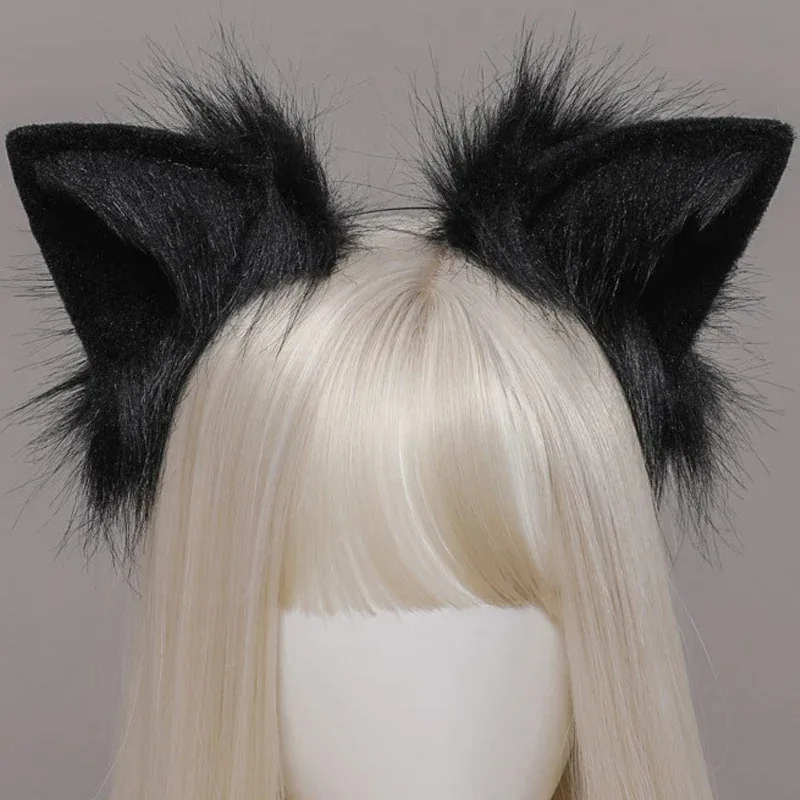 Sky06 pluszowy ogon lisa uszy zwierząt Cosplay seksowna kobieta opaska z ogonem lisa ogon symulacyjny piękny Lolita nakrycia głowy rekwizyty COSPLAY 66liU&