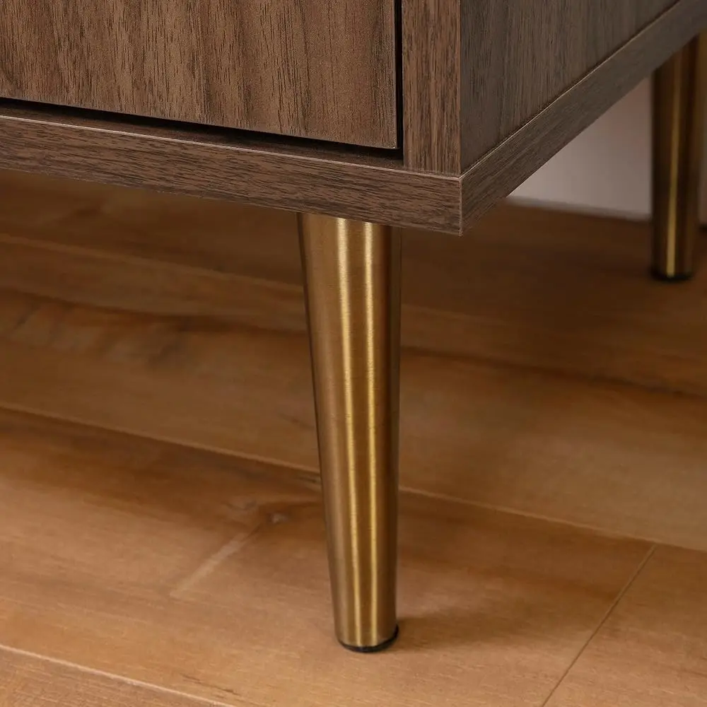 Buffet Hype con noce naturale e finto marmo Carrara Strorage