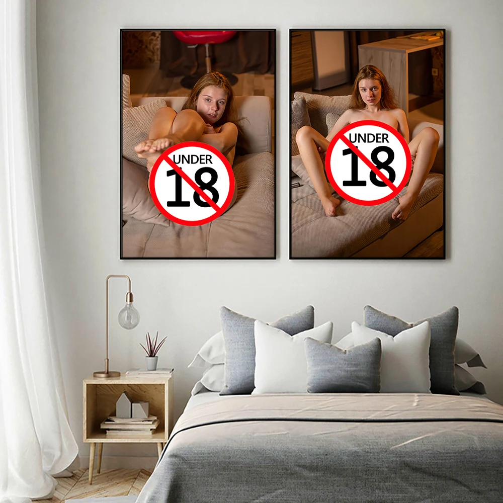 Sexy Beauty Poster Nude Girl Uncensored Ass Pussy Print Canvas Painting Aesthetic Wall Art Picture Living Room Home Decor