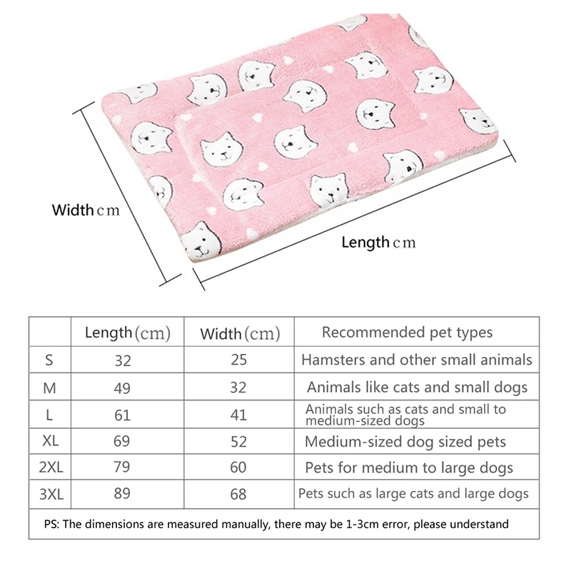 Pet Mats Dog Mats Winter Cat Mats Thick Blankets Autumn and Winter Dog Beds Cat Beds Large and Small Dog Beds Warm Sleeping Mats - 5