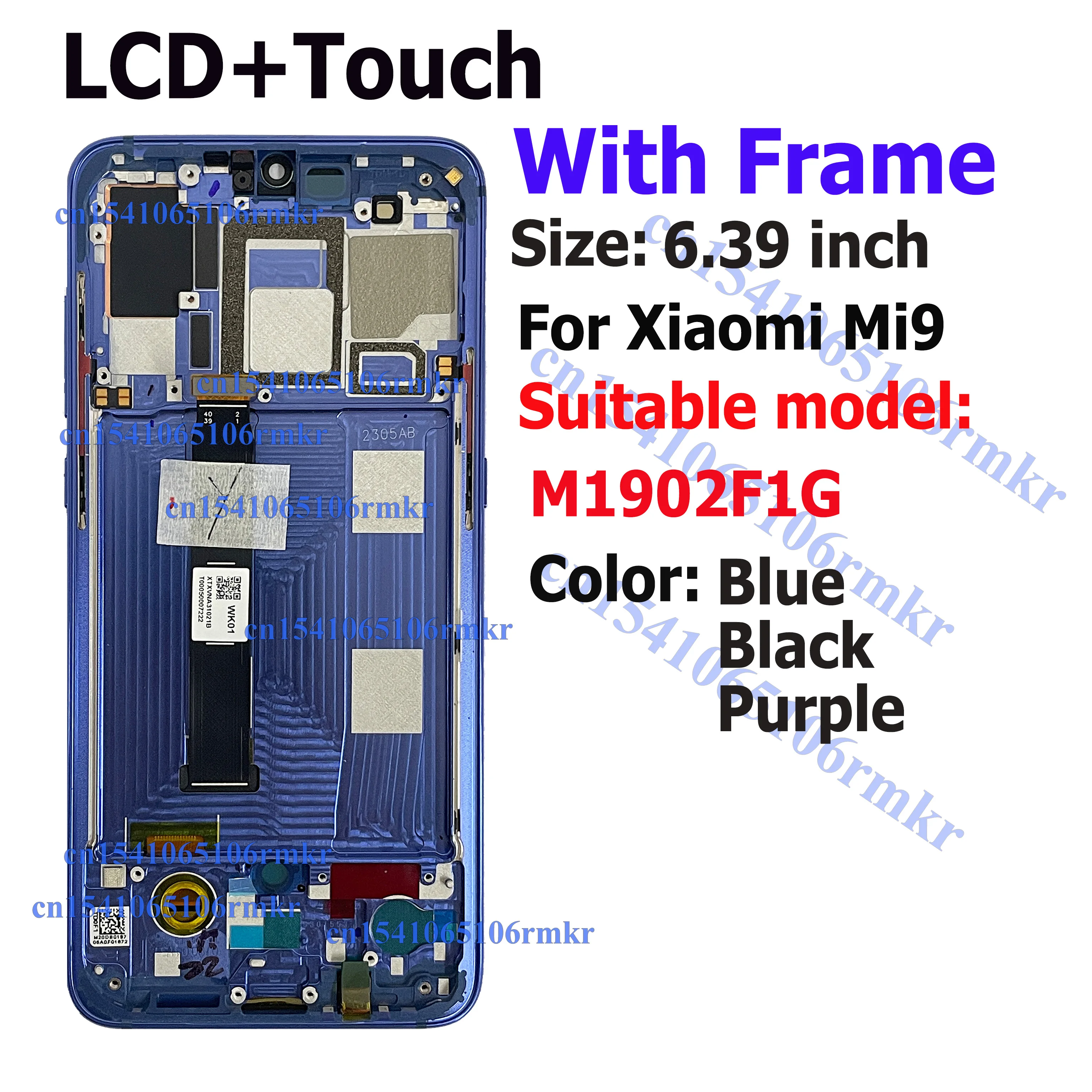 LCD Display For Xiaomi Mi 9 6.39'' For Mi9 M1902F1G Touch Screen