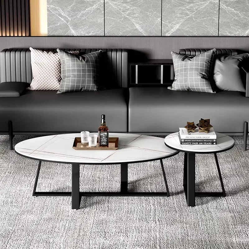 

Oval Glam Coffee Table Luxury Trendy Bedroom Modern Coffee Table Neutral Living Room Meubles De Maison Salon Home Furniture