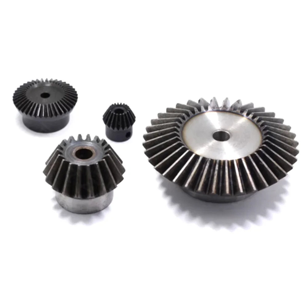 1:3 1:4 Precision bevel gear 1M 1.25M 1.5M 15/45/60/90 Teeth 90 degree drive bevel gear Process hole