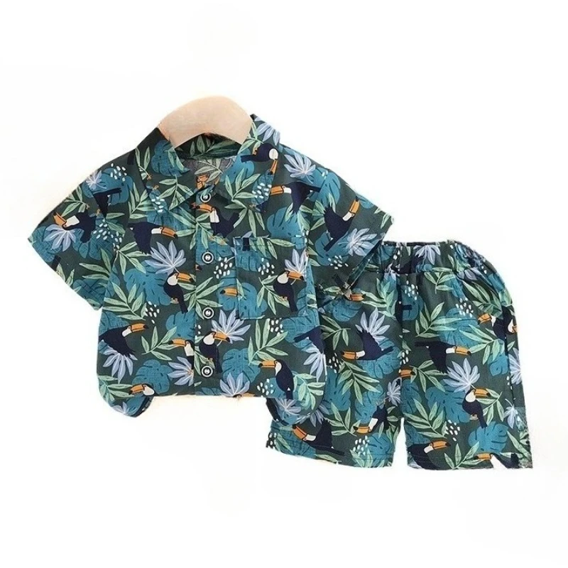 

New Summer Baby Clothes Suit Children Boys Shirt Shorts 2Pcs/Sets Toddler Clothing Infant Casual Printed Costume Kids Tracksuits