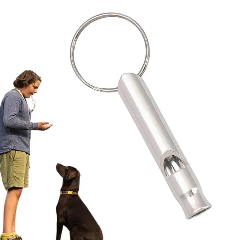 Ultrasonic Dog Whistle Aluminum Alloy Dog Recall Whistle Anti Barking Ultrasonic Tool Portable Dog Training Behavior Aids Stop