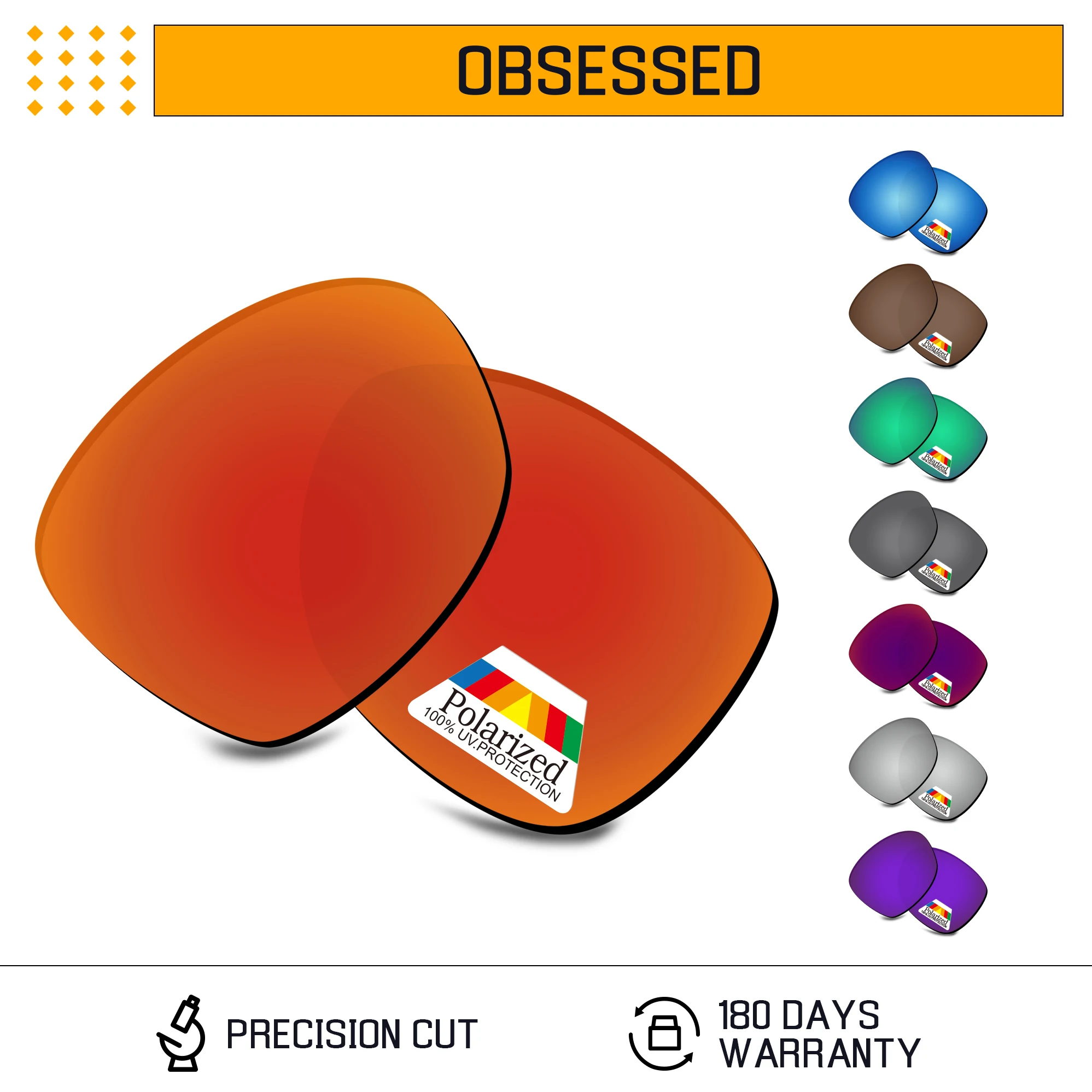 

Rarayvix Polarized Replacement Lenses UV400 Protective for Oakley Obsessed OO9192 Sunglasses