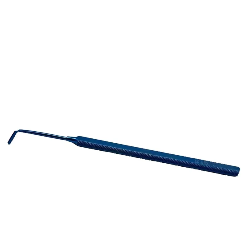 Hak Wrighta, hak mięśniowy, lewy instrument okulistyczny z rowkiem z rowkiem