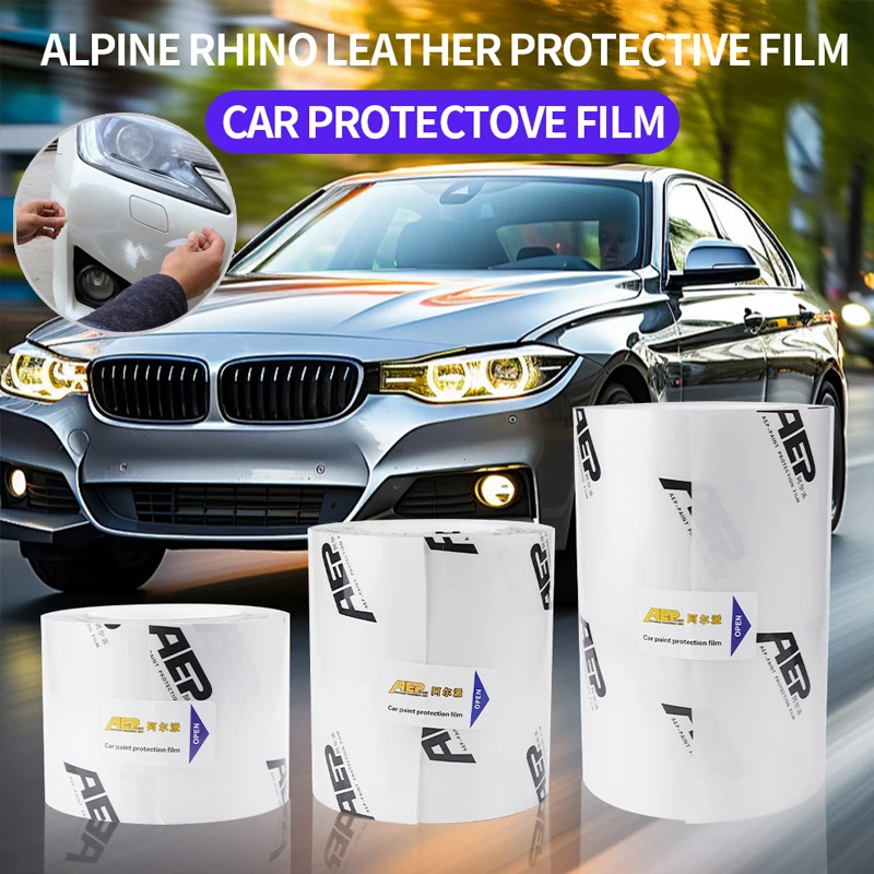 

Alpine Rhino Leather Protective Film 10/15/20CM Transparent Anti-Scratch Paint Film Car Sticker Door Side Vinyl Protective Film