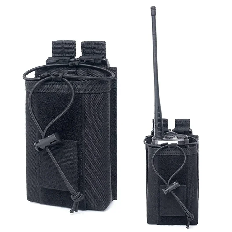 Molle Radio Pouch Radio Holster Tactical Duty Belt Radio Bag for Two Ways Walkie Talkie Adjustable Storage Hunting