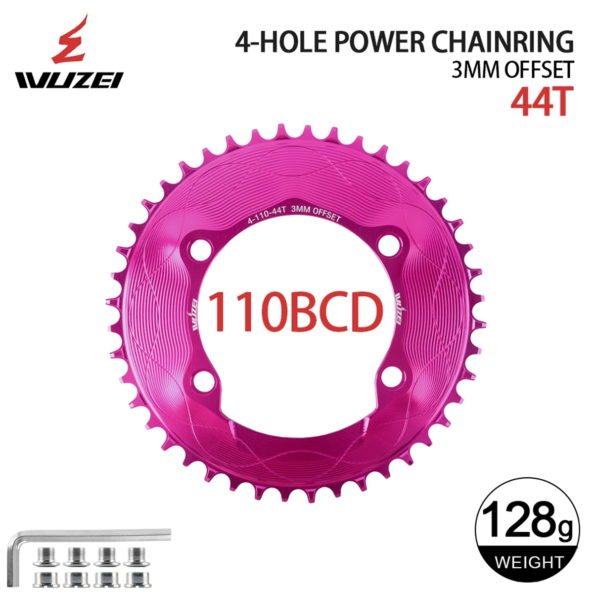 WUZEI 110BCD Rennrad Kettenblatt 8 9 10 11 12S Fahrrad Kettenblatt 40T 48T 58T Schmales breites Kettenrad für Shimano R7000 R8000 R9100