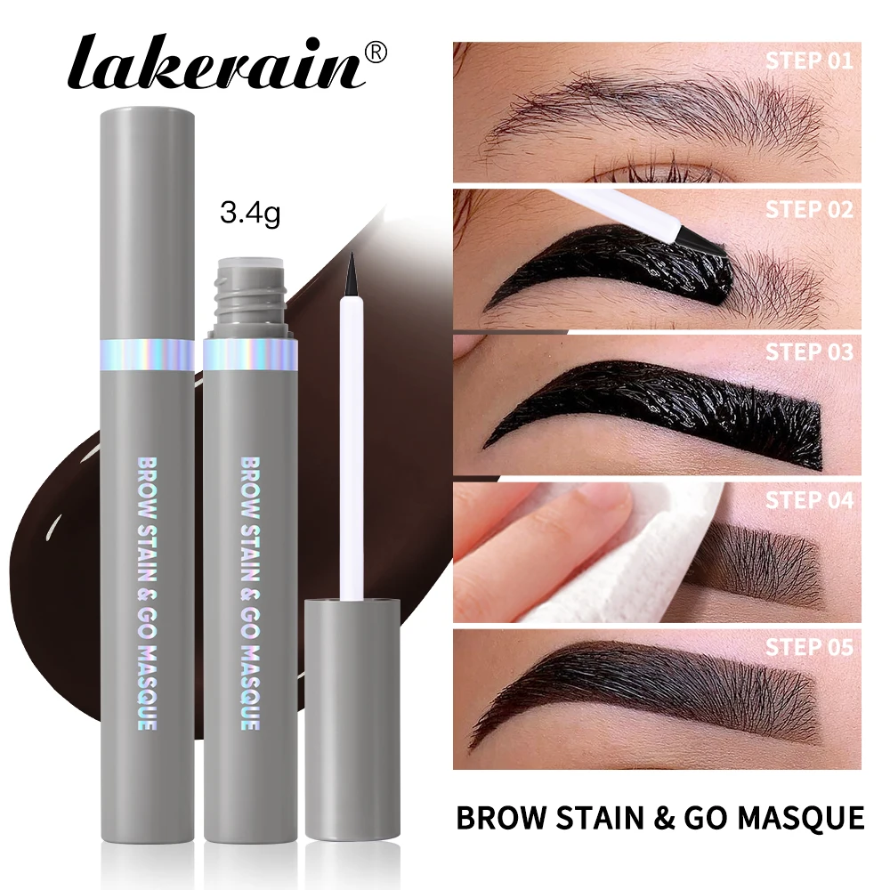 Masque anti-taches pour les sourcils, longue tenue, résistant aux taches, teinte pour les yeux, résistant au transfert, couleur constructible, Gel pour les sourcils, maquillage