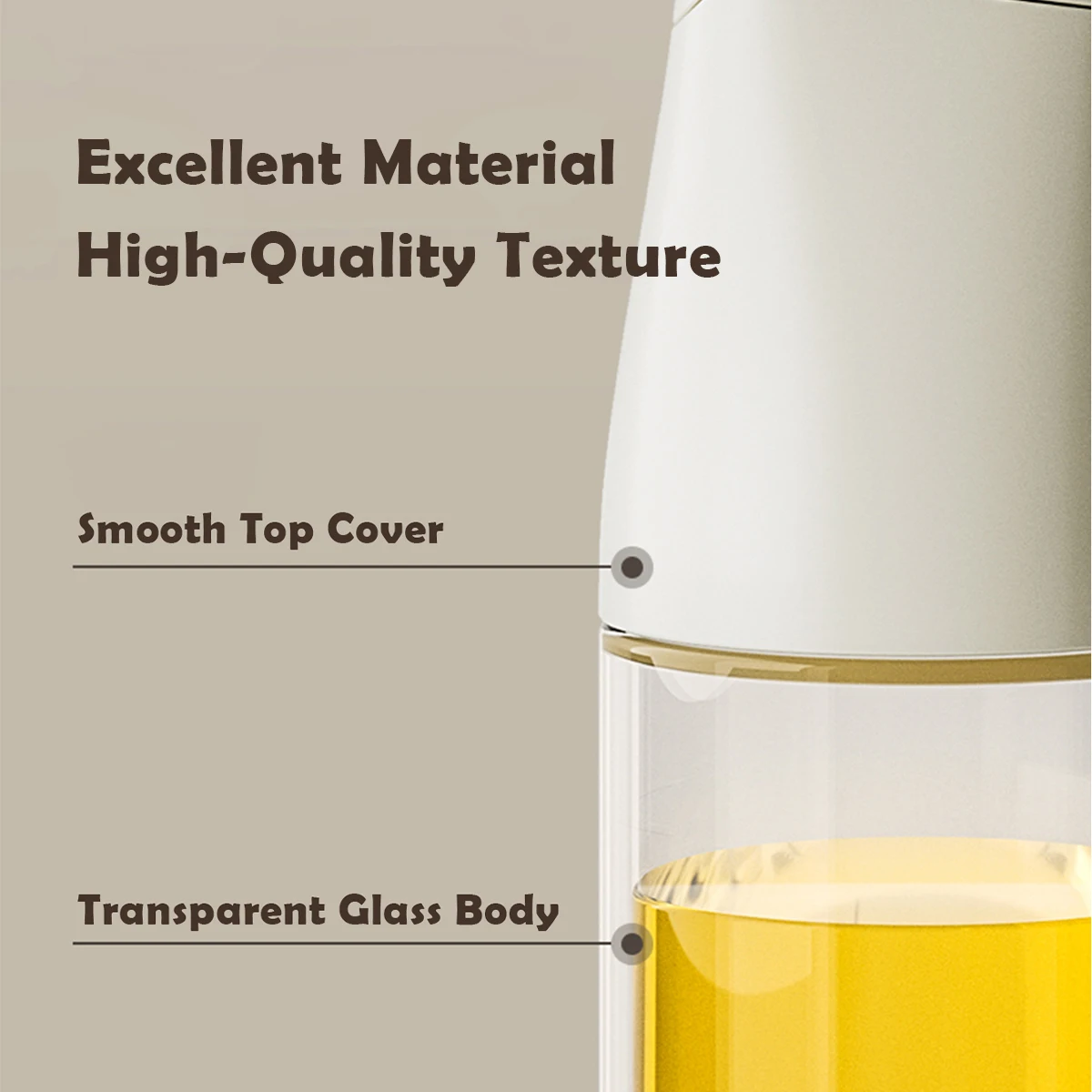 WMMO Automatic Opening Oil Dispenser, Food-grade Glass, Seal Leak-proof, Household Oil Bottle for Oil Vinegar and Wine Storage