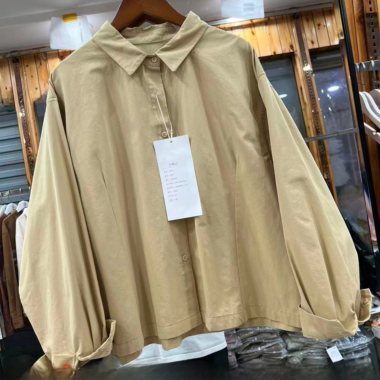 Reine Baumwolle Lange Sve irt Kragen frauen Farbe Top Atmungsaktive Casual Sle Lose Fit Herbst Neue Ankunft