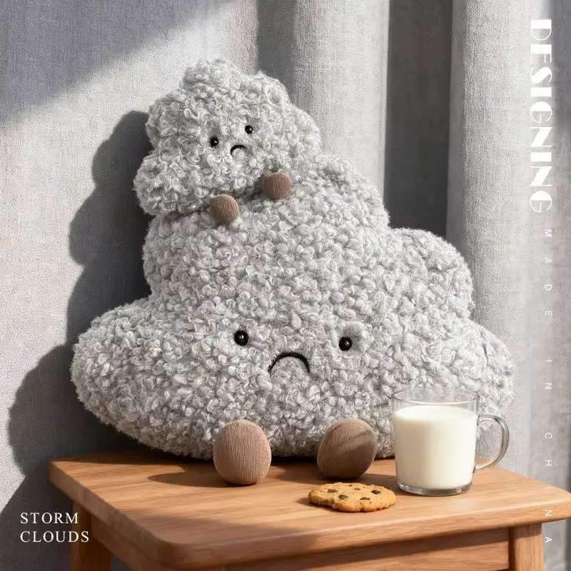 16/42/52cm Cartoon Dark Cloud Doll Cute Plush Toys Backpack Pendant Dark Cloud Ornament Decoration Pillow Kawaii Girlfriend Gift