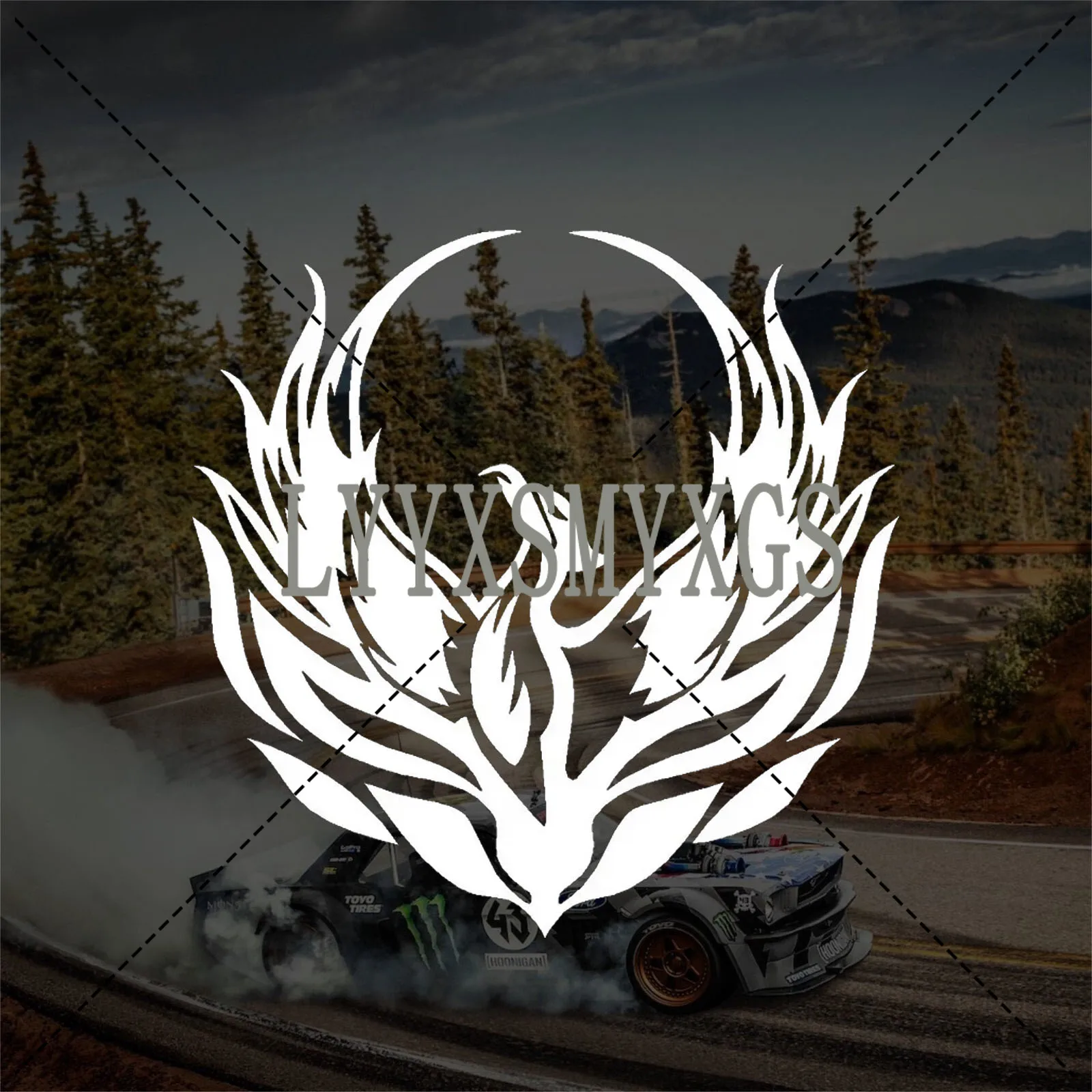 

Personality Self-adhesive Flame Fire Phoenix Car Sticker Automotive Rear Window and Bumper Waterproof Vinyl Decal Decorative