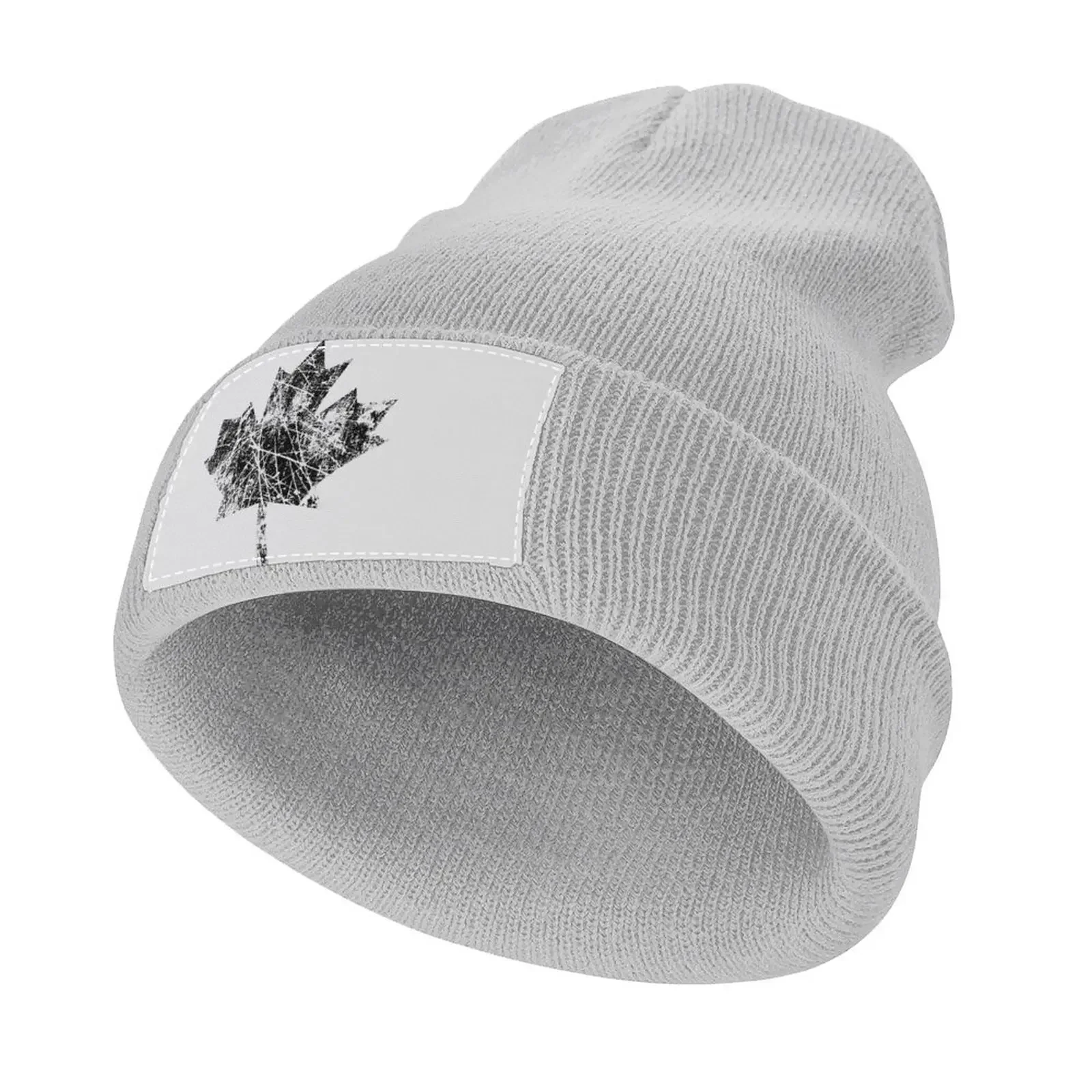 Canadian Maple Leaf Grunge Distressed Style Knitted Hat hard hat Women Men's