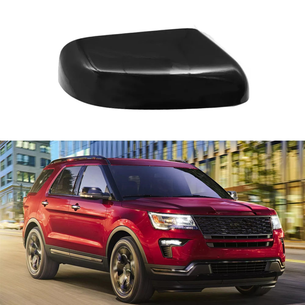 

2Pcs Car Rearview Mirror Cover Cap Glossy Black for Ford Explorer 2016 2017 2018 2019 US Model GB5Z-17D743-AA GB5Z-17D742-AA